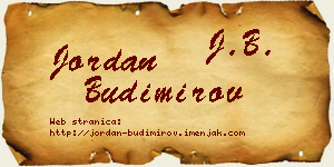 Jordan Budimirov vizit kartica